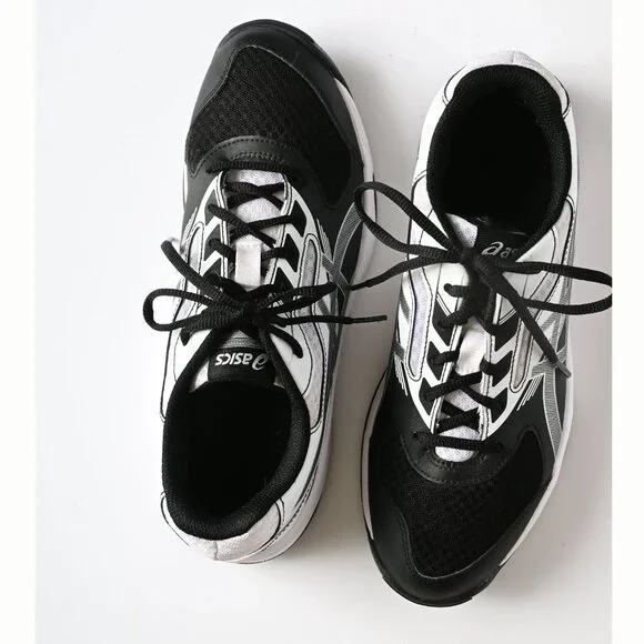 ASICS Gel 2 Trainers/ Sneakers in Black & White, Size 9.5 - Picture 7 of 12